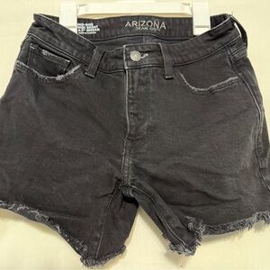 Arizona Jean Company Juniors Black Denim Shorts size 1